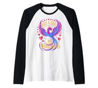 Just A Girl Who Loves Phoenixes Colorful Phoenix Art Graphic Raglan Baseball Tee