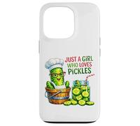 Just A Girl Who Loves Pickles Cute Chef Art Case for iPhone 13 Pro