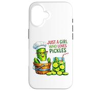 Just A Girl Who Loves Pickles Cute Chef Art Case for iPhone 16