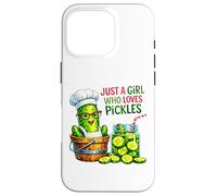 Just A Girl Who Loves Pickles Cute Chef Art Case for iPhone 16 Pro