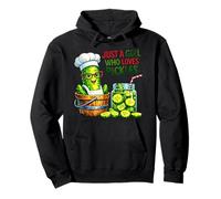 Just A Girl Who Loves Pickles Cute Chef Art Pullover Hoodie