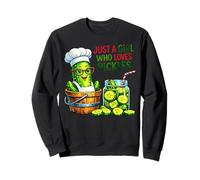 Just A Girl Who Loves Pickles Cute Chef Art Sweatshirt