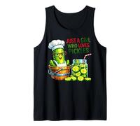 Just A Girl Who Loves Pickles Cute Chef Art Tank Top