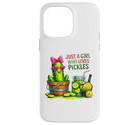 Just A Girl Who Loves Pickles Cute Pickle Art Case for iPhone 14 Pro Max