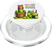 Just A Girl Who Loves Pickles Cute Pickle Art PopSockets PopGrip for MagSafe
