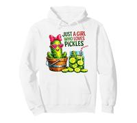 Just A Girl Who Loves Pickles Cute Pickle Art Pullover Hoodie