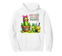 Just A Girl Who Loves Pickles Cute Pickle Art Pullover Hoodie