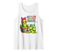 Just A Girl Who Loves Pickles Cute Pickle Art Tank Top