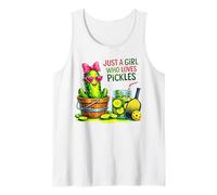 Just A Girl Who Loves Pickles Cute Pickle Art Tank Top