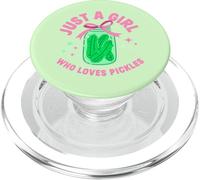 Just a Girl Who Loves Pickles Cute Pickle Jar Funny Food PopSockets PopGrip for MagSafe