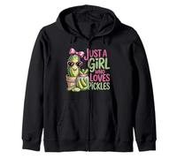 Just A Girl Who Loves Pickles Zip Hoodie