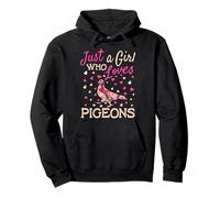 Just a Girl Who Loves Pigeons Bird Lover Girls Women Pullover Hoodie