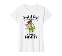 Just A Girl Who Loves Pirates Dinosaur Value Graphic T-Shirt