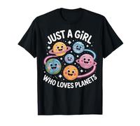 Just A Girl Who Loves Planets Astronomy Girls Science Nerd T-Shirt
