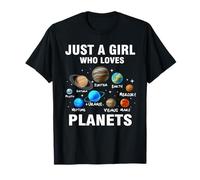 Just A Girl Who Loves Planets Space Science For Girls T-Shirt