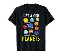 Just A Girl Who Loves Planets Space Science Women Astronomy T-Shirt