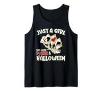 Just A Girl Who Loves Poker and Halloween Funny Poker Player Tank Top