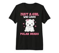 Just A Girl Who Loves Polar Bears Cute Polar Bear Girl Premium T-Shirt