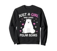 Just A Girl Who Loves Polar Bears Girls Polar Bear Gift Sweatshirt
