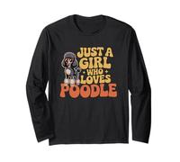 Just A Girl Who Loves Poodle Retro 70s Dog Long Sleeve T-Shirt