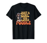 Just A Girl Who Loves Poodle Retro 70s Dog T-Shirt