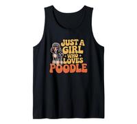 Just A Girl Who Loves Poodle Retro 70s Dog Tank Top