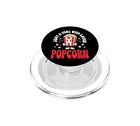 Just A Girl Who Loves Popcorn PopSockets PopGrip for MagSafe