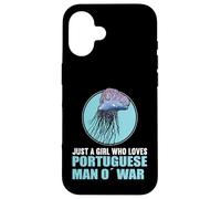 Just a Girl who loves Portuguese Man o' war Case for iPhone 16