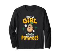 Just A Girl Who Loves Potatoes Spuds St Patrick’s Day Irish Long Sleeve T-Shirt