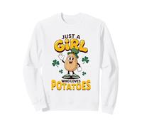 Just A Girl Who Loves Potatoes Spuds St Patrick’s Day Irish Sweatshirt