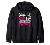Just a Girl who Loves Pottery Zip Hoodie