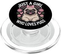 Just A Girl Who Loves Pugs For Pug Owners And Fans PopSockets PopGrip for MagSafe