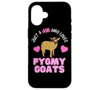 Just A Girl Who Loves Pygmy Goats Cute Girls Pygmy Goat Case for iPhone 16