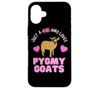 Just A Girl Who Loves Pygmy Goats Cute Girls Pygmy Goat Case for iPhone 16 Plus