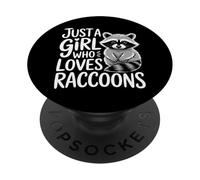 Just A Girl Who Loves Raccoons Raccoon Rescue Nature PopSockets Adhesive PopGrip