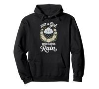 Just A Girl Who Loves Rain Daisy Floral Women Pullover Hoodie