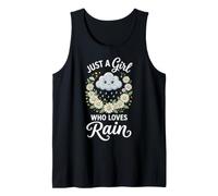 Just A Girl Who Loves Rain Daisy Floral Women Tank Top