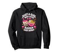 Just A Girl Who Loves Ramen And Boba Bubble Tea Pullover Hoodie