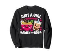 Just A Girl Who Loves Ramen And Boba Bubble Tea Sweatshirt