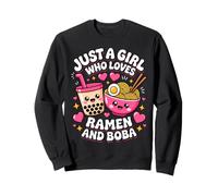 Just A Girl Who Loves Ramen And Boba Bubble Tea Sweatshirt