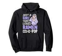 Just A Girl Who Loves Ramen And K-Pop Pullover Hoodie