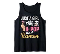 Just A Girl Who Loves Ramen and K-Pop Tank Top