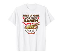 Just a Girl Who Loves Ramen Cute Kawaii Asian Noodles Lover Value Graphic T-Shirt