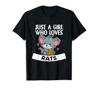 Just A Girl Who Loves Rats Funny Mouse Rat Costume T-Shirt
