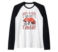 Just A Girl Who Loves Red Pandas Raglan Baseball Tee