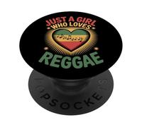 Just A Girl Who Loves Reggae For Music Fans PopSockets Adhesive PopGrip