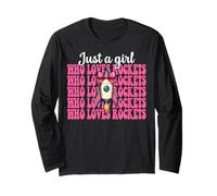 Just A Girl Who Loves Rockets Aerospace Engineer Engineering Long Sleeve T-Shirt