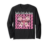 Just A Girl Who Loves Rockets Aerospace Engineer Engineering Long Sleeve T-Shirt