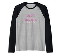 Just A Girl Who Loves Ryan Cute Raglan Baseball Tee
