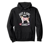 Just a Girl Who Loves Saint Bernard Floral Watercolour Pullover Hoodie